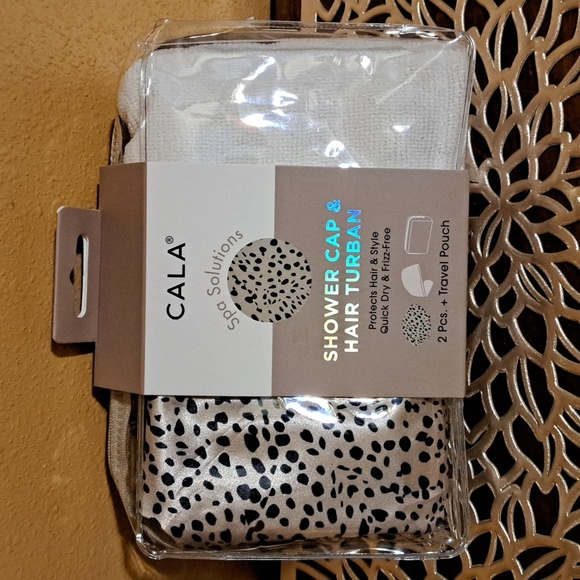 cala Accessories - NWT Shower cap and Hair turban set